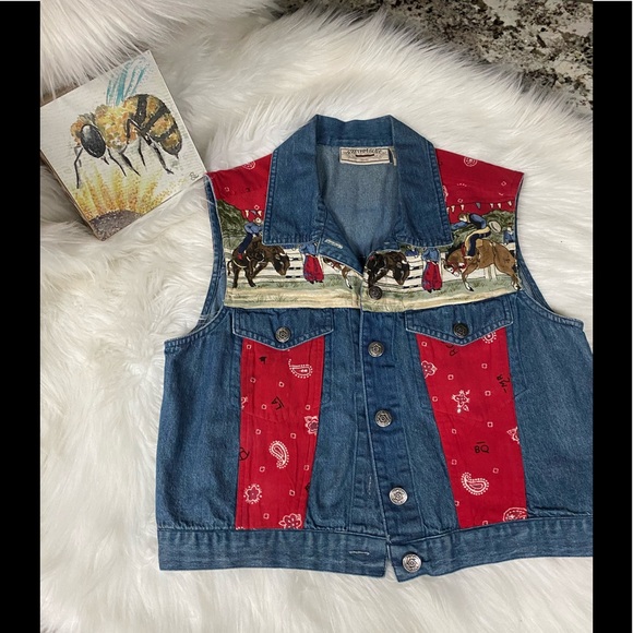 Cowgirl Western Jean Jacket Small